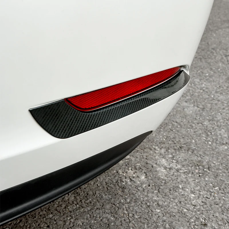 

Car Rear Fog Light Protector Frame Tail Lamp Decoration Cover Trim For Tesla Model 3 Stainless Steel Chrome Exterior Accessories