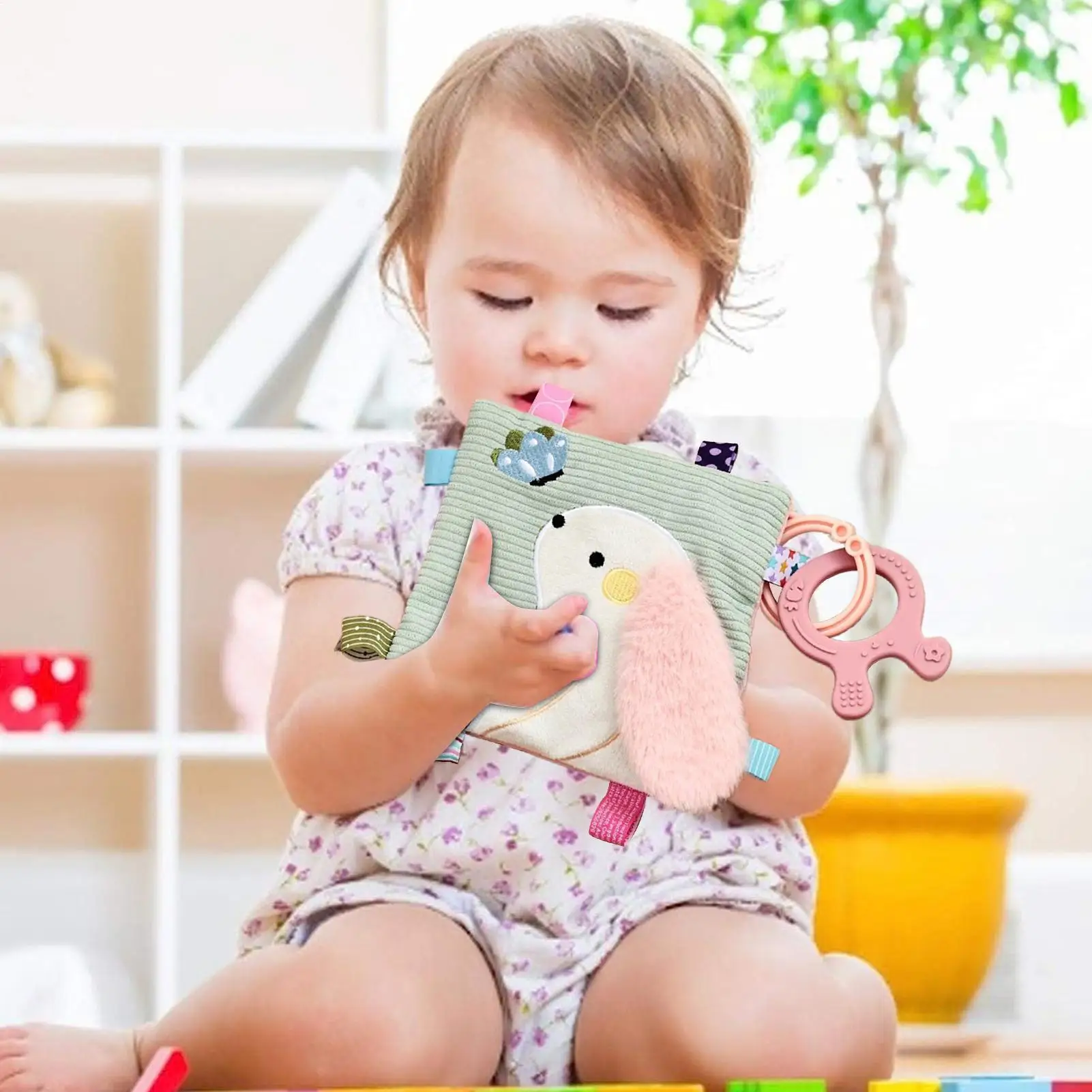 

Kids Sleep Companion Bunny Shape Gentle Towel Soft Rabbit Security Blanket For Girl Car Seat Bed Travel Home Indoor Outdoor