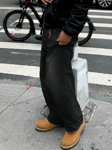 Imagen 2 del producto Vaqueros retro holgados para hombre, versátiles e informales para todas las estaciones