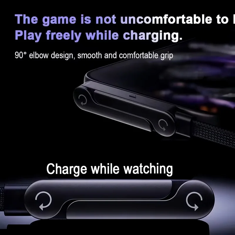 Kabel do szybkiego ładowania 240W, składany metalowy uchwyt na telefon, kabel do szybkiego ładowania, wielofunkcyjny kabel ładujący z Type-C, składany kabel do transmisji danych 2w1