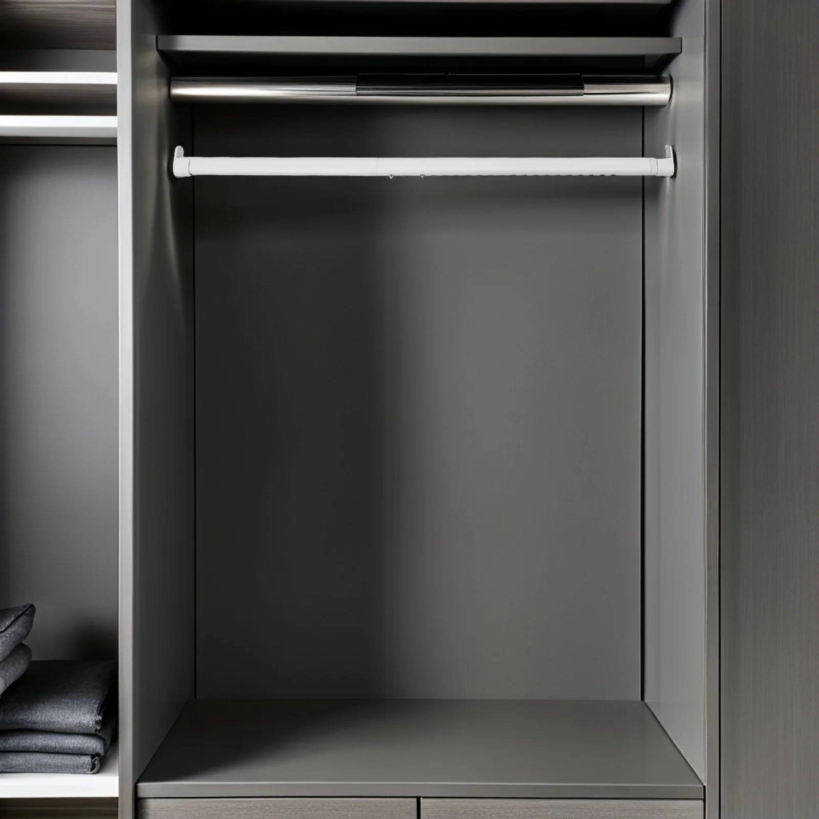 

2 Pieces Roman Style Closet Rod Heavy Load Bearing Steel Bar for Hanging Shirts Coats in Closet Or Dressing Room