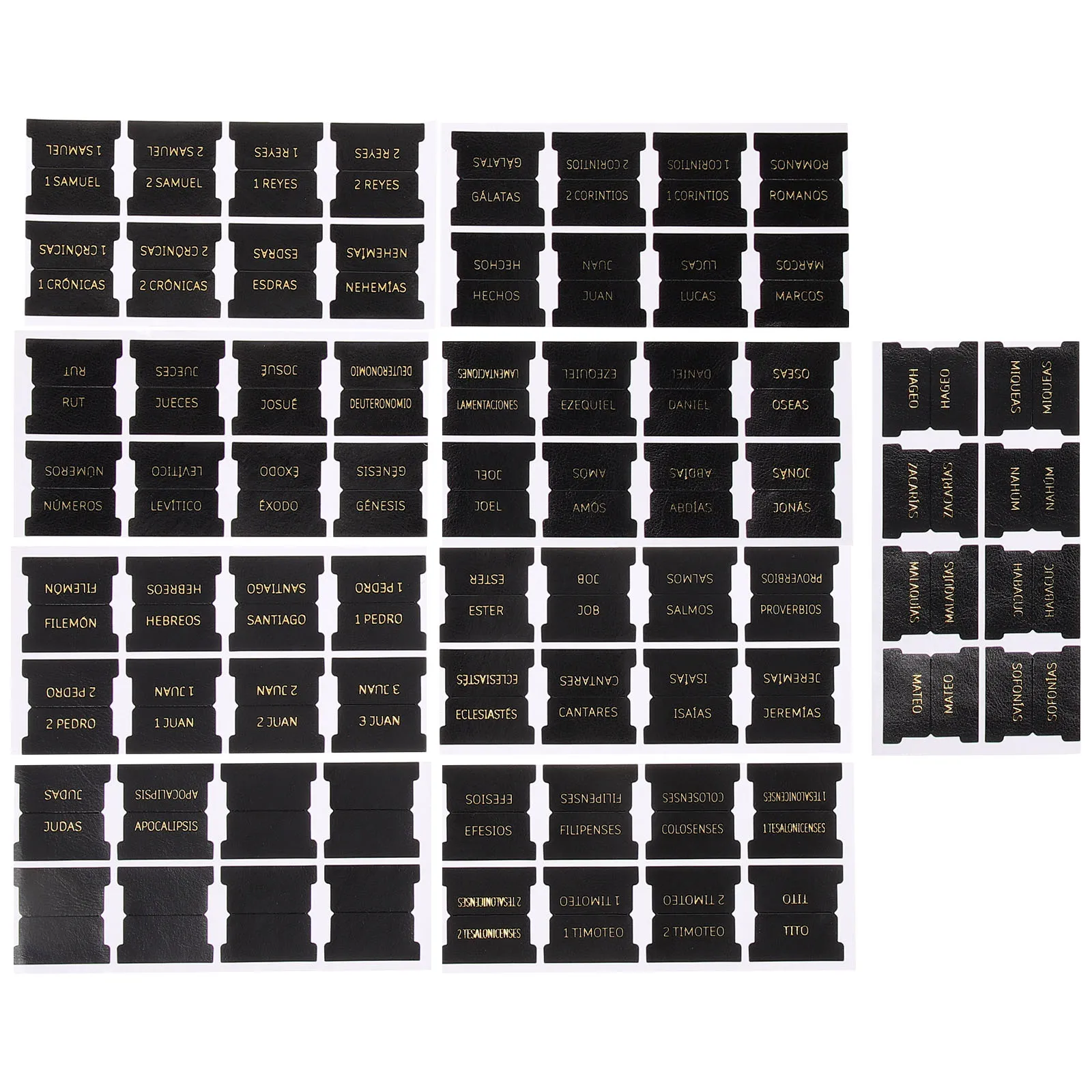 

80 Pcs Bible Tabs Leather Index Bookmarks Black Bible Study Labels For Men Women