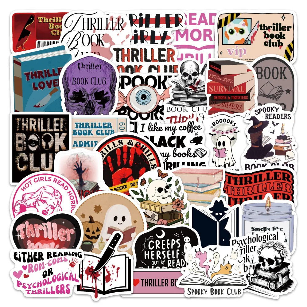 54 قطعة من ملصقات الرسوم المتحركة للقراءة، ملصقات جرافيتي مثيرة يمكنك صنعها بنفسك لتزيين الكمبيوتر اللوحي وكوب الماء وملصقات مقاومة للماء #2