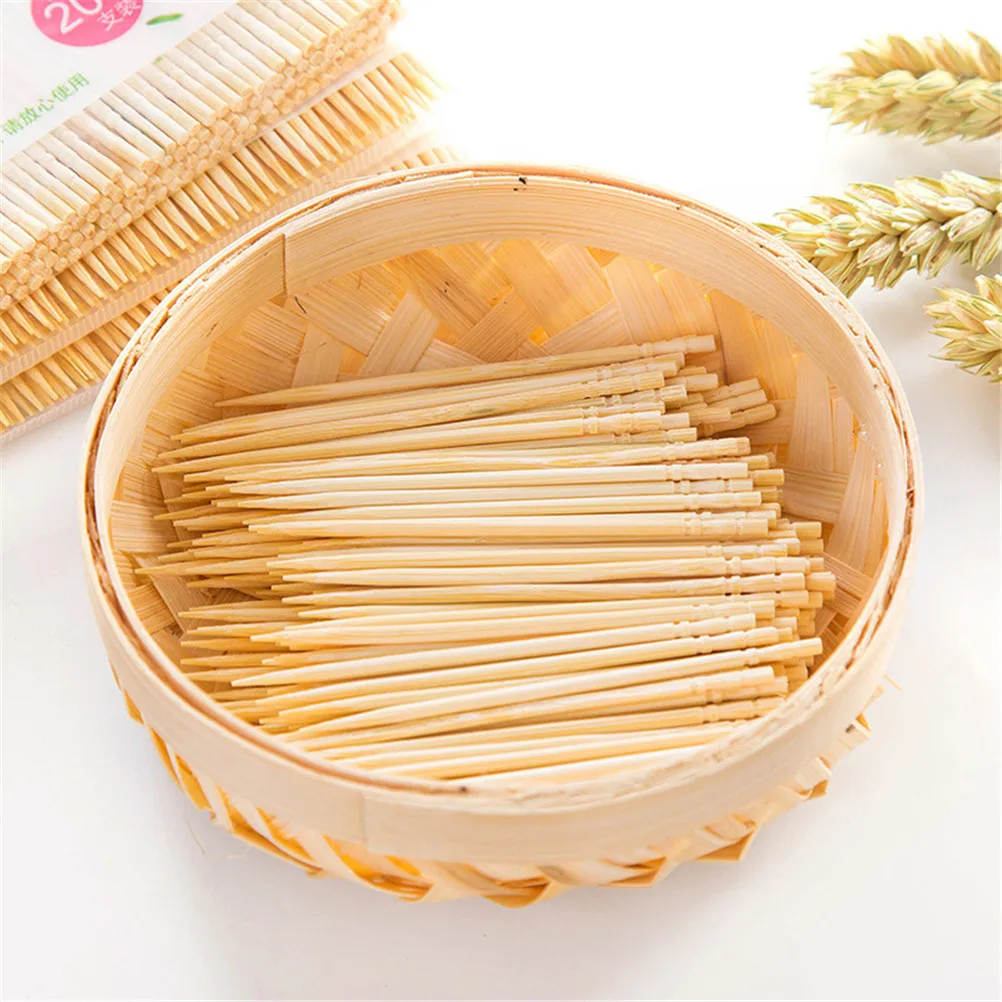 200PCs/ Bag Disposable Wood Tandenstokers Bamboo Toothpick For Home Restaurant Hotel