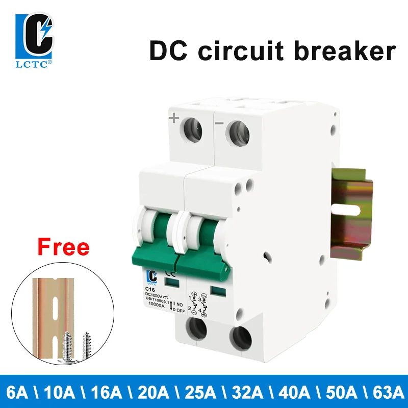 

Mcb Circuit breaker DC 1P 2P 3P 4P 1000V 6A 10A 16A 20A 25A 32A 40A 50A 63A Used in the PV circuit breaker system