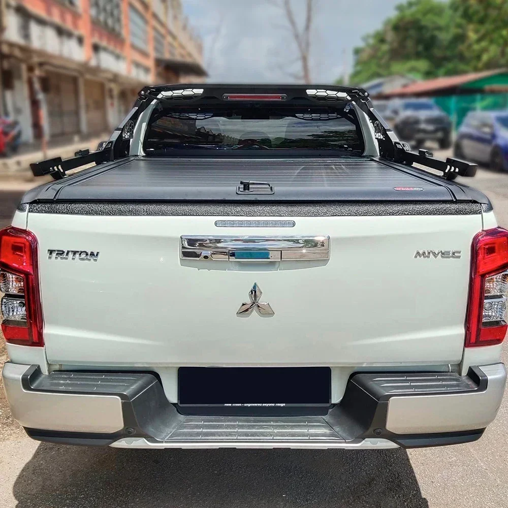 Tapa Protectora de riel, embellecedor de puerta trasera para Mitsubishi L200, Montero Triton 2019 + Mitsubishi Strada, Strakar, Mitsubishi bárbaro