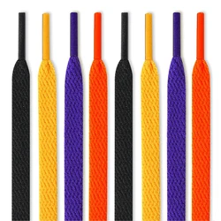 1 Pair Shoelaces Flat Unisex AF1 High-top Sneakers Shoe Laces Double-layer weaving process Off Black White Shoelace 36 Colors