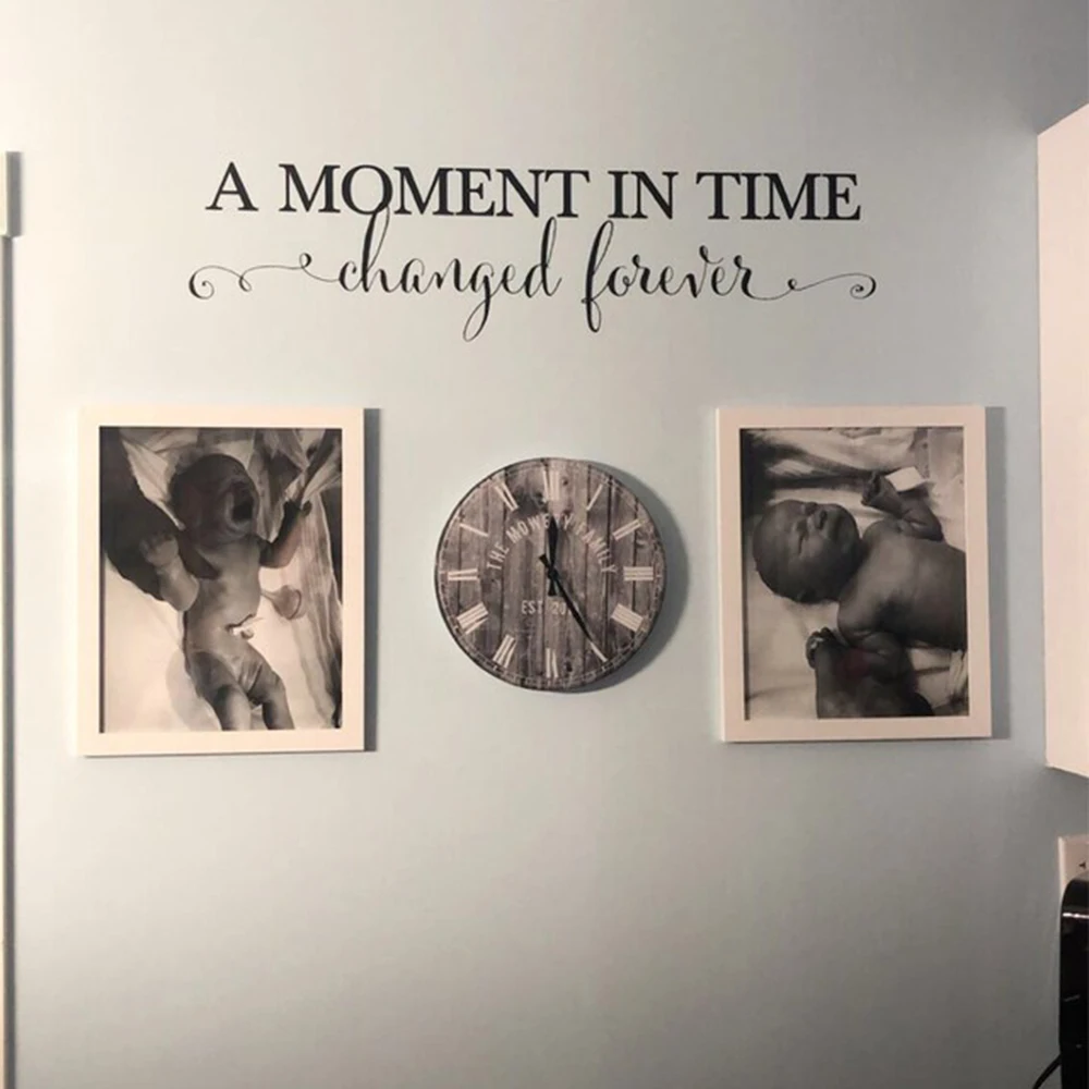 A Moment in Time Changed Forever Photo Picture Wall Sticker Bedroom Living Room Memory Family Love Wall Decal Home Decor