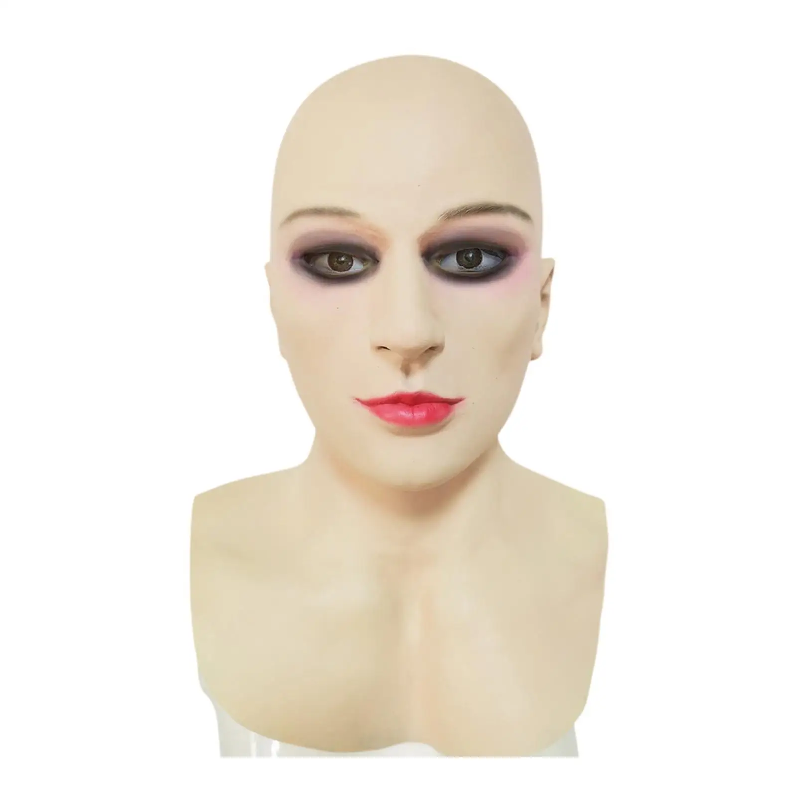 Bald Beauty Cosplay Latex Horror for Party Night Club Dressing up