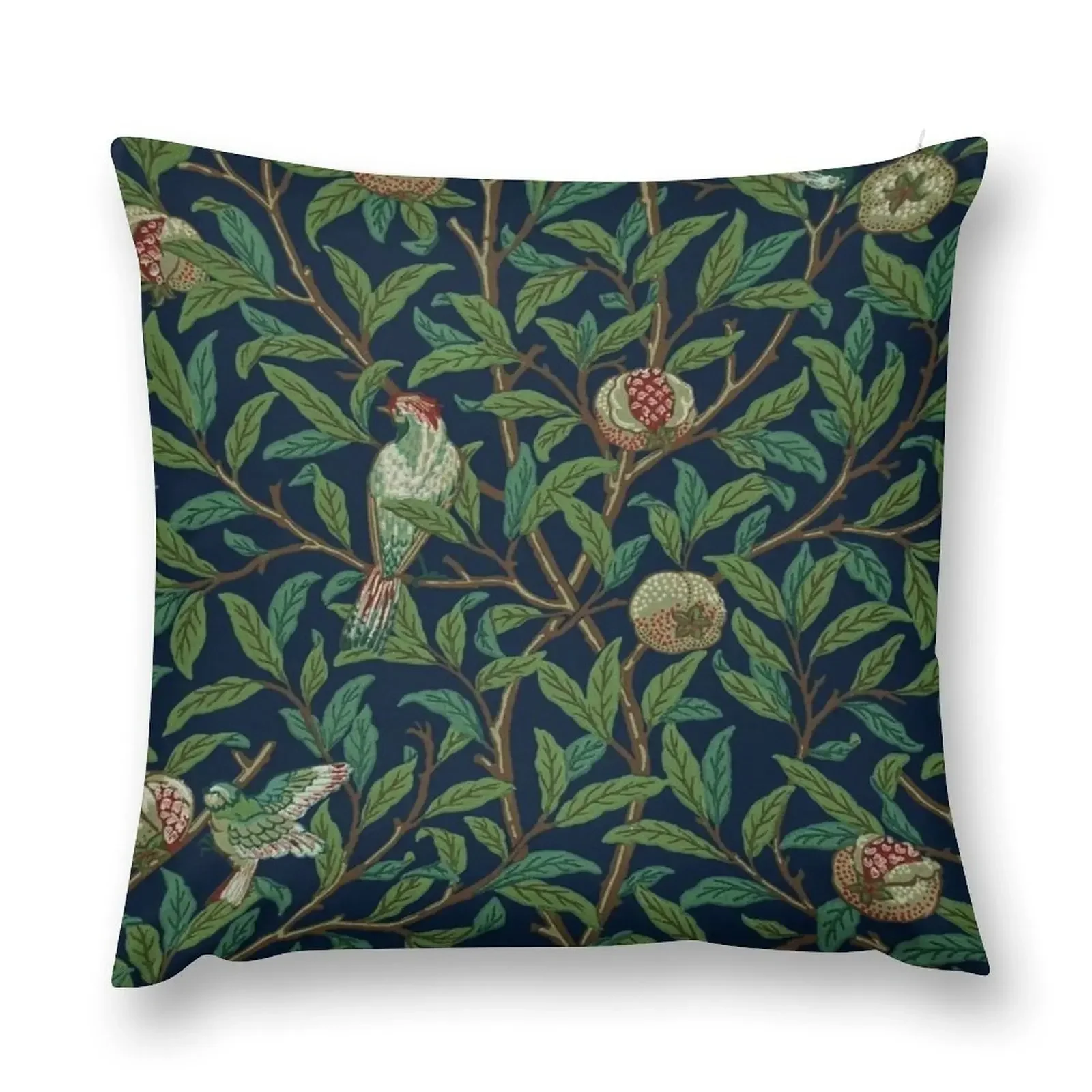 

William Morris Pomegranate Fruit and bird,No,02. Throw Pillow Christmas Covers Luxury Living Room Decorative Cushions pillow