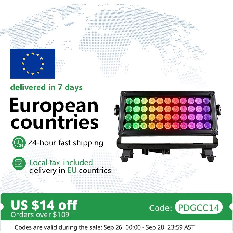 LED IP65 Pixel RGBW 44x10W Outdoor Wash Lights DMX512 Helligkeitsregelung Beleuchtung für DJ Disco Hochzeit