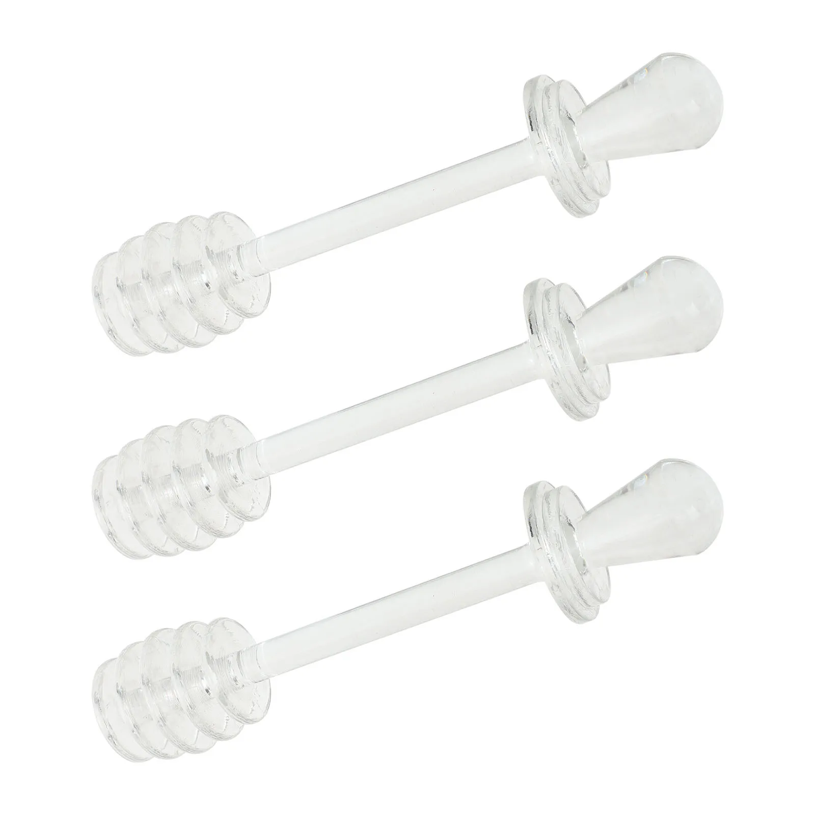 

3pcs Acrylic Honey Dipper 12Cm Food-Grade Honey Stirrer For Jam Syrup Molasses Drizzling Kitchen Accessory Home Restaurant Use