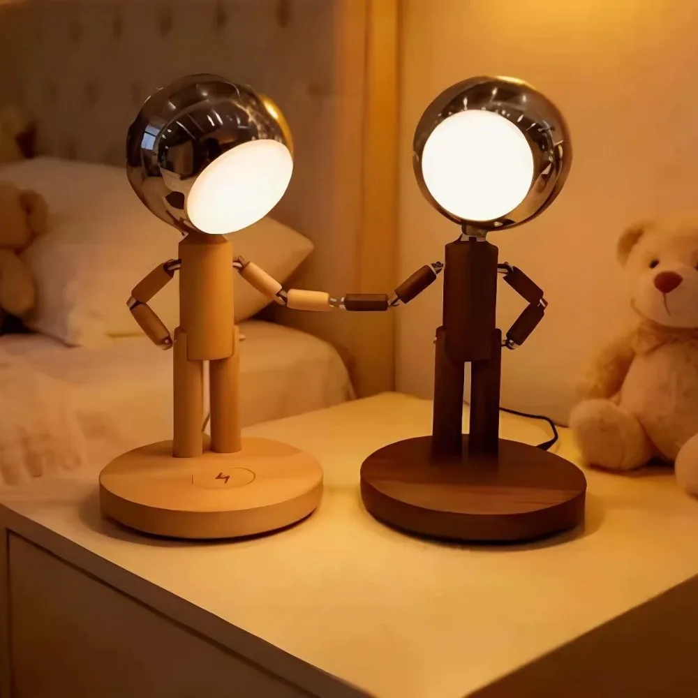 

Creative Robot Touch Night Light Warm LED Desk Lamp Unique Ornament Birthday Gift for Friends Bedroom Desktop Home Decoration