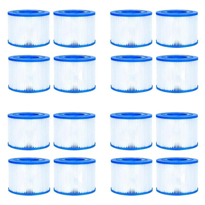 

For Type VI Pool Filter Cartridge, 16 Pack Of Inflatable Hot Tub And SPA Filter Compatible With 90352E 58323E