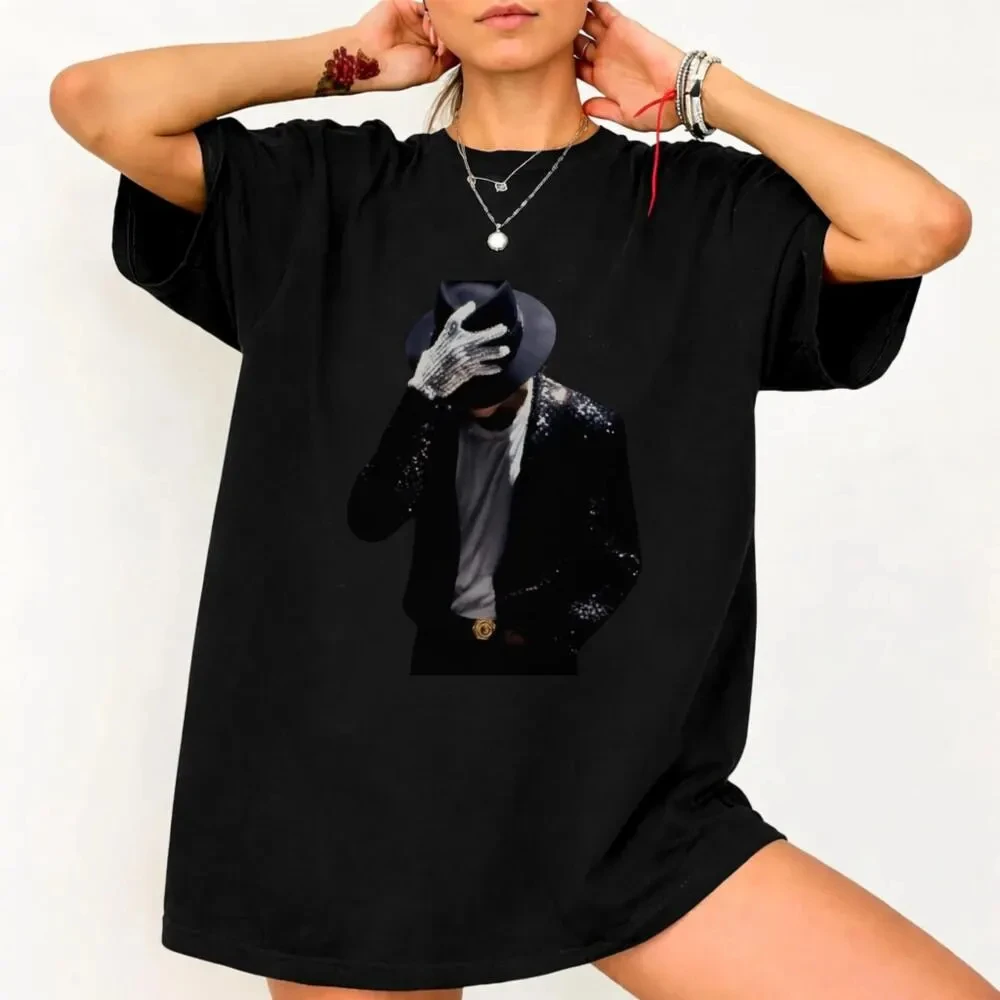 Retro Michael Jackson 90s graphic T-shirt, unisex, popular streetwear Loose-fitting casual summer shirt  vintage clothes