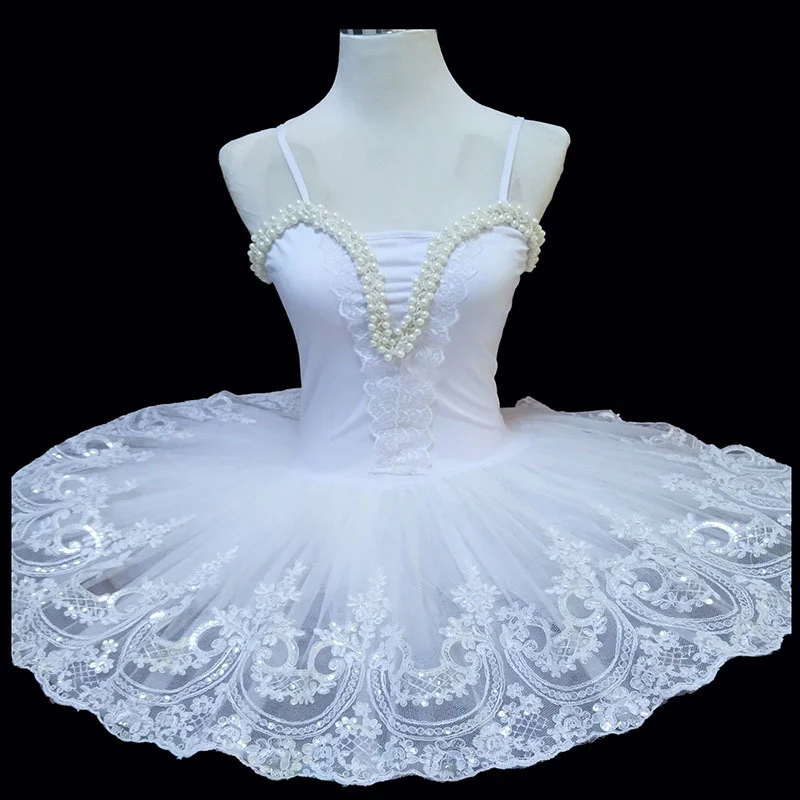 

White Professional ballet tutu dress girl dance costume child Performance ballerinas tutu kids child Carnival Jazz dance dress