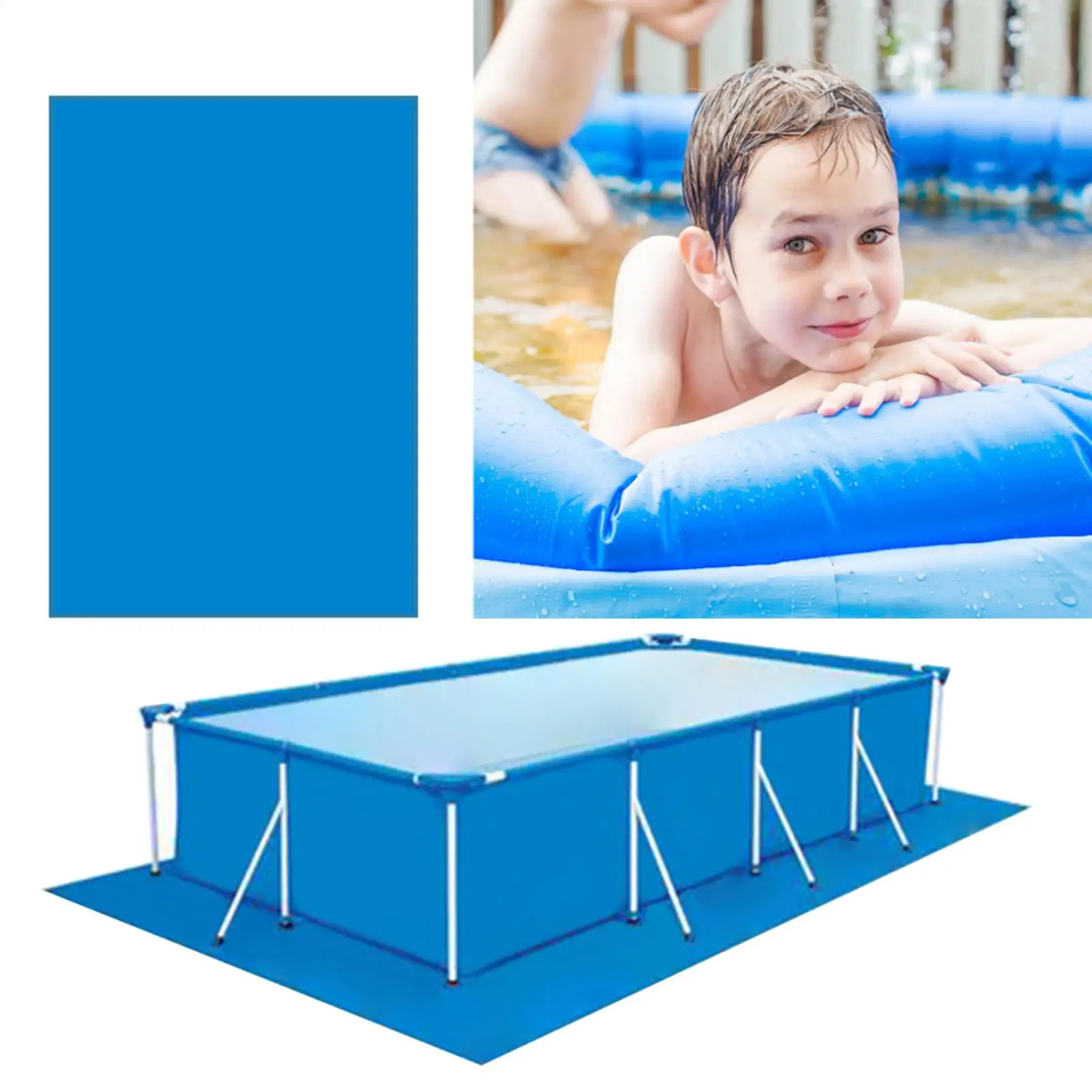 Waterproof Durable Swimming Pool Floor Covering, PE Tarpaulin Protective Film, Inflatable Pool Ground Cloth Mat 200x300cm