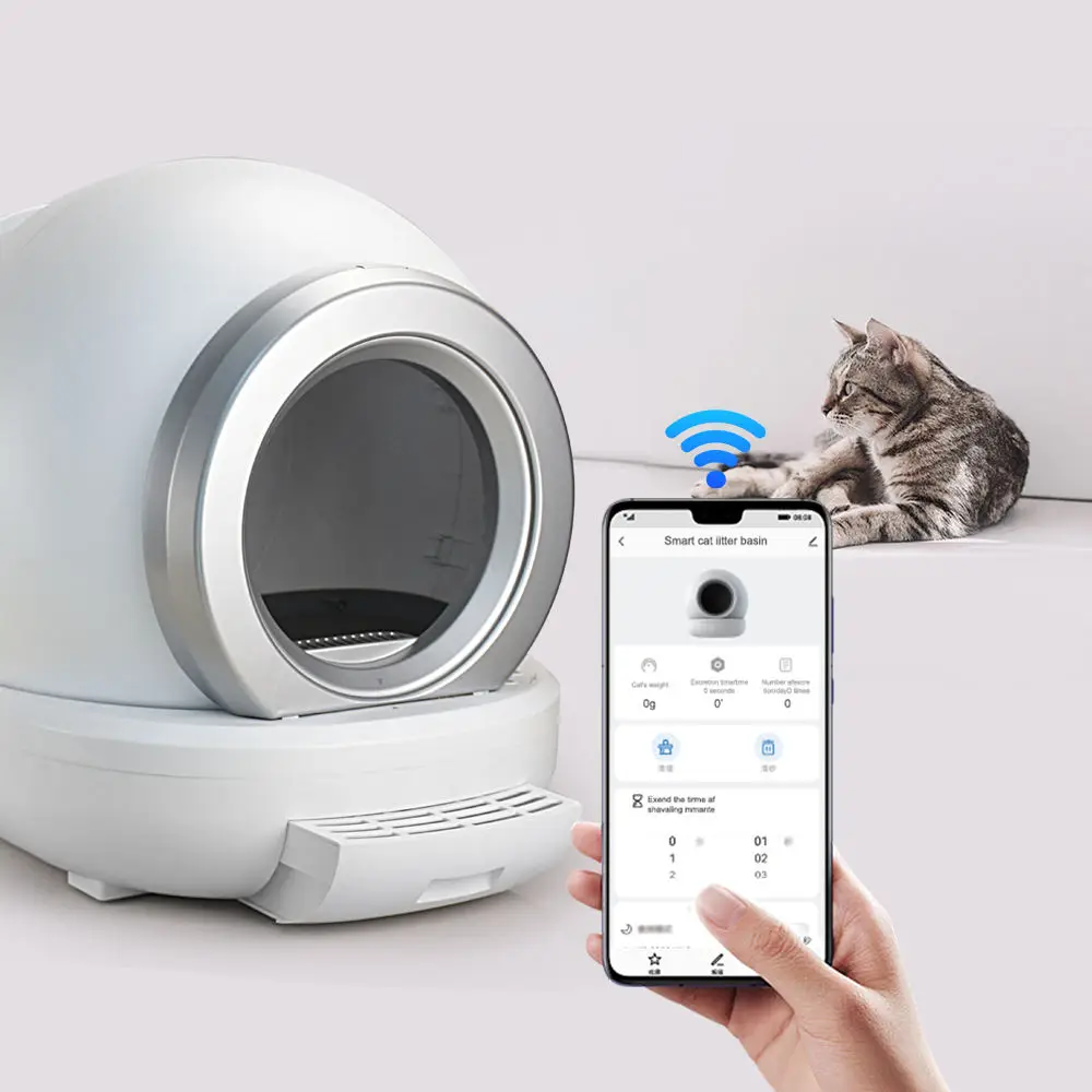 High Quality Automatic Self-Cleaning Cat  Box APP Control Built-in Safety Protection Smart  Box for Home Use