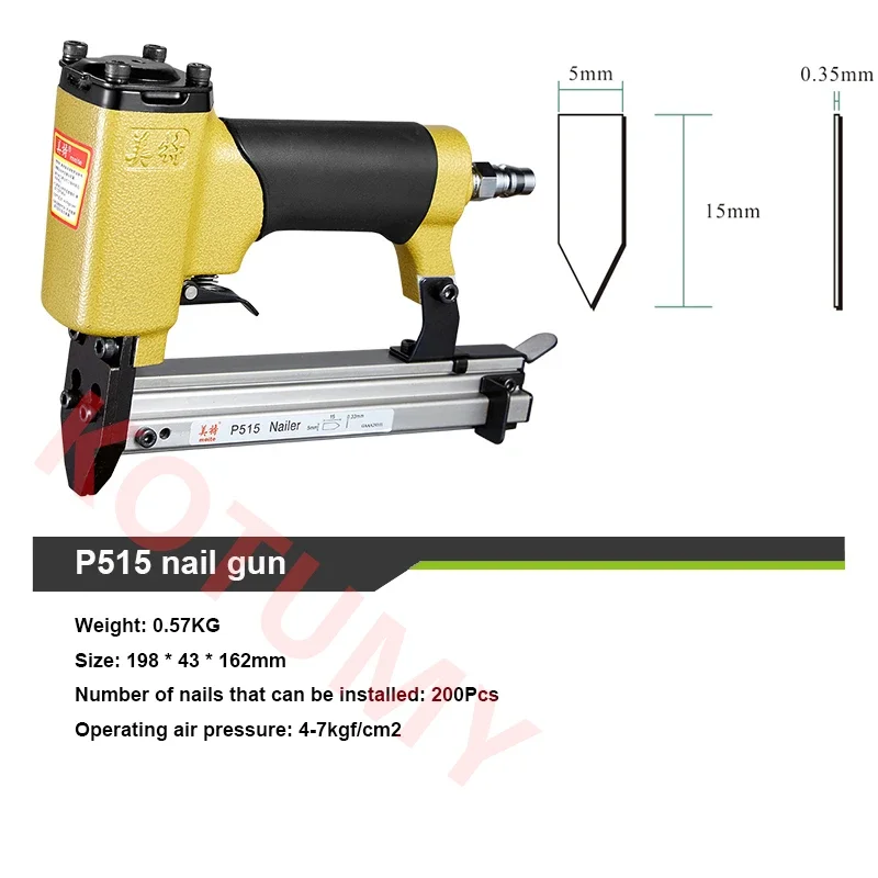 Pneumatic Nail Gun Air Stapler Picture Frame Gun Nailer Manual Staple Gun P515 HM515 V1015 Pneumatic Nail Angle