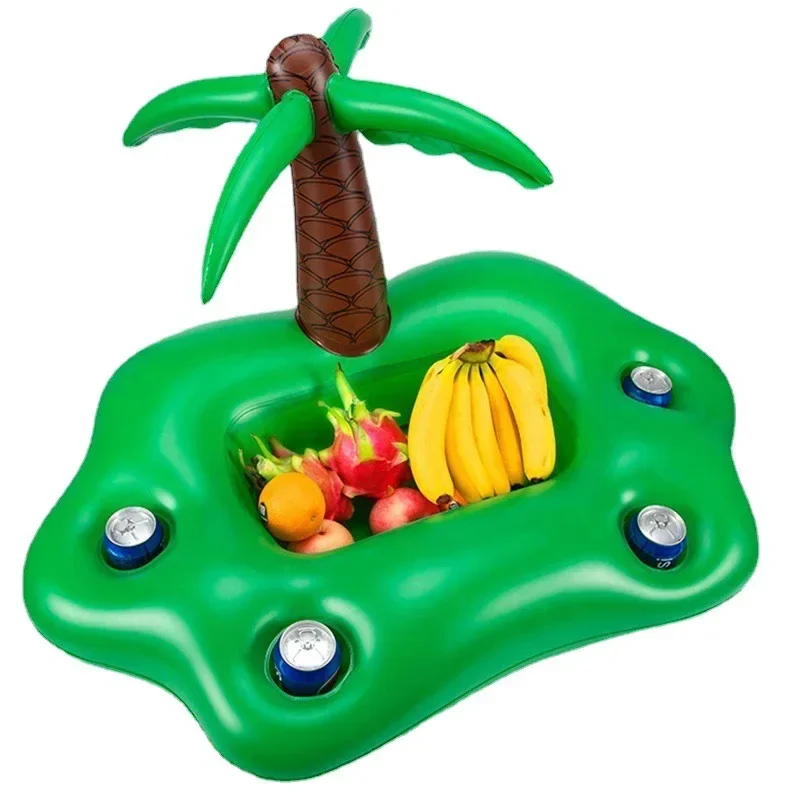 Bandeja inflável da montanha-russa do gelo, balde de gelo da água, parasol do coqueiro, brinquedos infláveis, piscina, arco-íris, 1pc