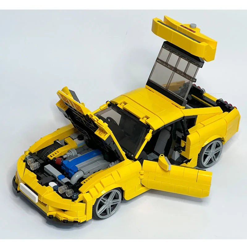Building Blocks MOC-220712 City Street Yellow Sports Iconic Supercar 1566 Parts Birthday Creative New Year Christmas Toy Gift