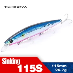 TSURINOYA 135S Fishing Lure Sinking Minnow BAYONET 135mm 26.4g Saltwater Long Casting Professional Lures Seabass Hard Baits