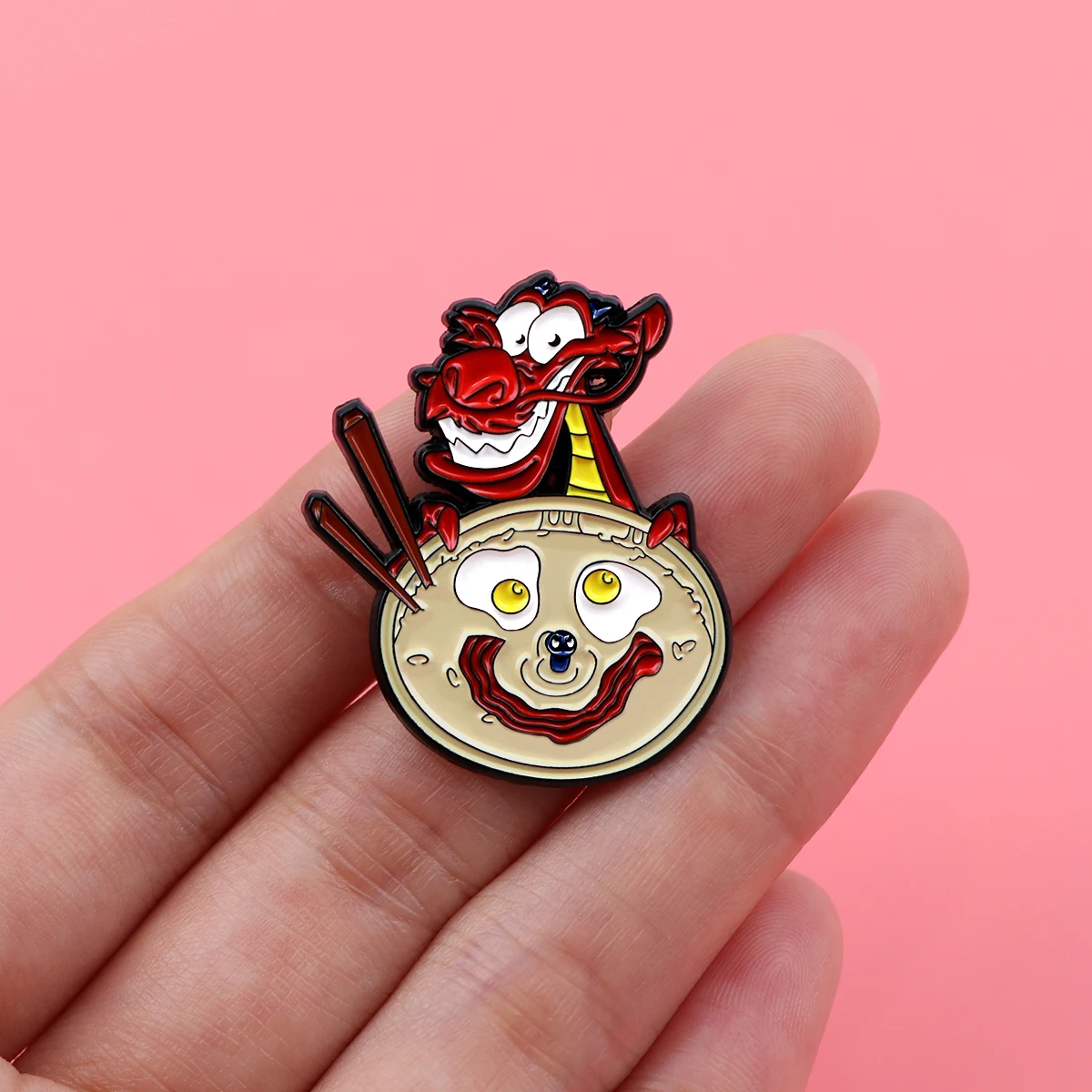 Mushu Dragon Enamel Pin Funny Quotes Badges on Backpack Cartoon Brooches For Women Lapel Pin Cosplay Accessories Gifts Toys