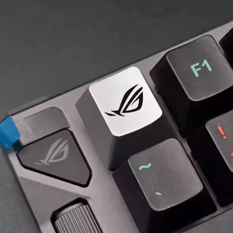ESC Key Custom Keycaps for Mechanical Keyboard Caps ROG Metal Keycap Laser Engraving Slayers Magnetic Axis Keyboard Key Caps