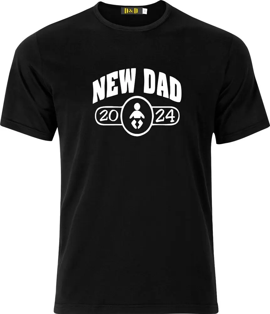 New Dad 2024 Funny Parenting Adult T shirt  High Quality 100%Cotton Short Sleeve