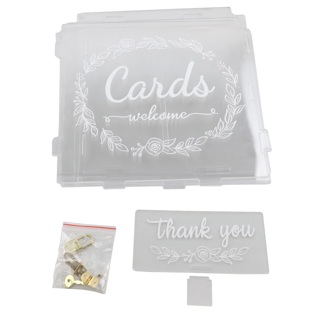 

Envelope Wedding Card Box Bride Giftcards Boxes for Reception Acrylic Envelopes