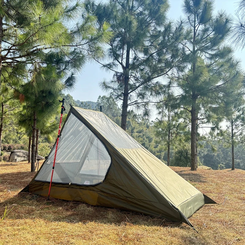 

Outdoor Camping Mosquito Proof Single Person Hiking Tent, Lightweight Inner Tent, Breathable Pole Less Tent