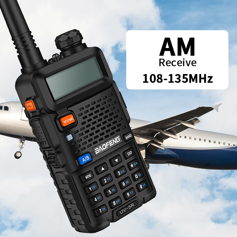 2024 Baofeng UV-5R Walkie Talkie Airband Беспроводная Частота AM FM охотничья станция с длинным радиусом действия мощное двухстороннее портативное радио