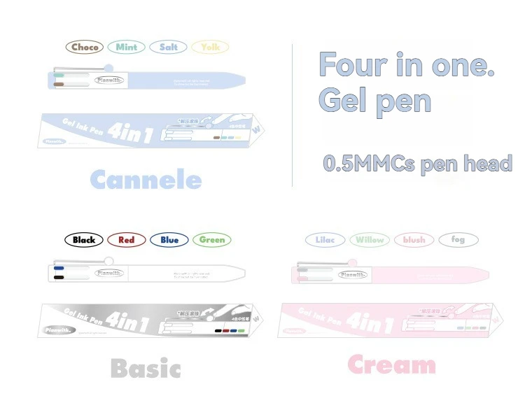 1 x Gelstift, mehrfarbiger Stift mit hohem ästhetischem Wert und mehreren Farben in einem, neutralem Stift, spezieller Markierungsstift für Notizen – Detail 2