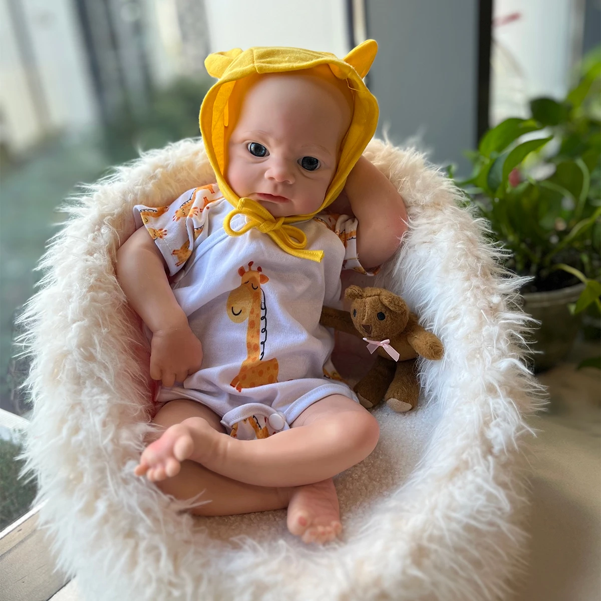 Hochwertige 18-Zoll Mini-Spielzeugpuppe Neugeborenes Baby Reborn-Puppe Vollsilikon Modellpuppe für Mädchen Großhandel