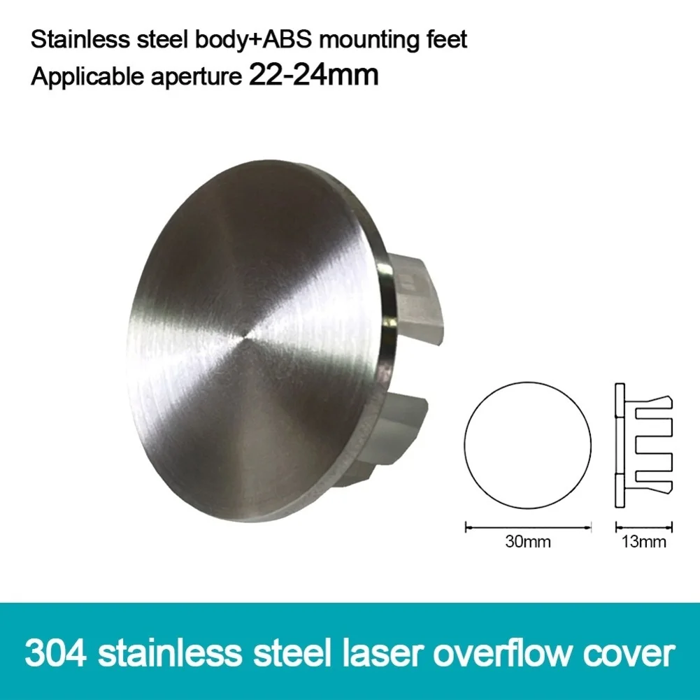 Stainless Steel Overflow Cover Bathroom Repair Stainless Steel And ABS Wear Resistant Easy To Install For Sink
