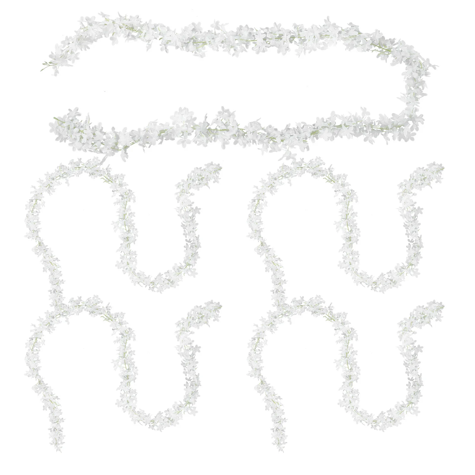 

5Pcs Fake Lilac Flower Vine Garland Lifelike Artificial Lilac Flowers Indoor Hanging Plants Ceiling Air Conditioning Pipe