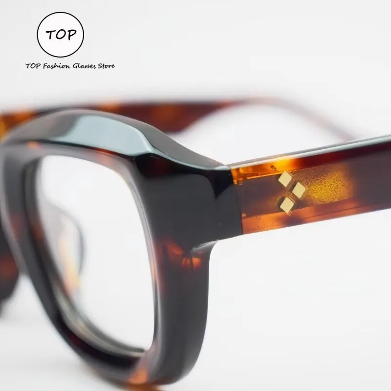

2025 Handcrafted Thick Acetate Fiber Men Glasses Frame Personalized and Fashionable Square Women Glasses Frame Suitable Myopia