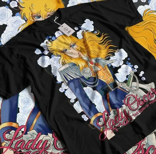 Imagen 1 del producto Camiseta de Anime Retro Rose of Versailles Lady Oscar, camisa de Manga Unisex