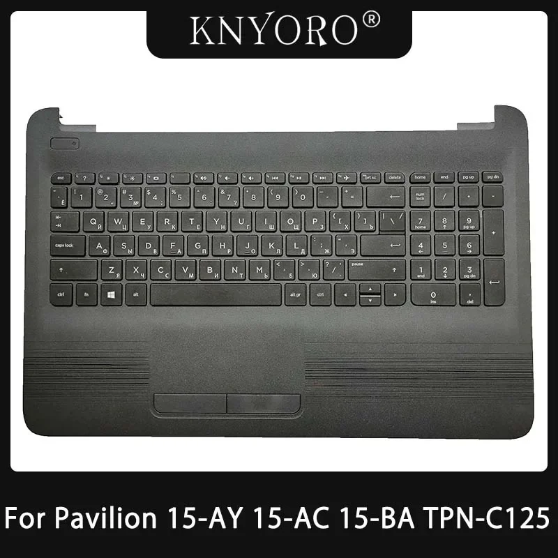 New Laptop Russian Keyboard For HP Pavilion 15-AY 15-AC 15-BA TPN-C125 Palmrest Top Cover Keyboard Black Shell 855027-001