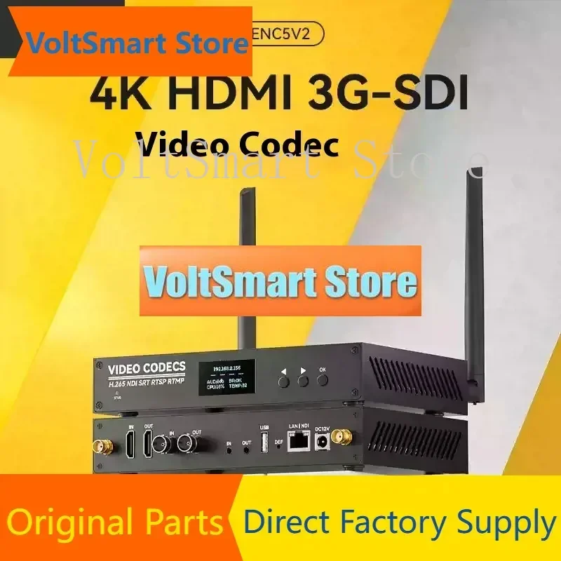VoltS[ENCSHV2] 4K SDI/HDMI Encoder Decoder | SRT/NDI/GB28181 Support | Live Streaming & Broadcast