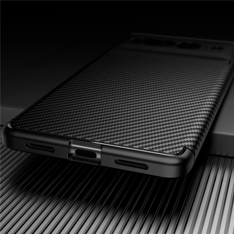 Funda de fibra de carbono para Google Pixel 7 Pro, Funda de silicona para parachoques, Funda ultrafina para Google Pixel 7 Pro para Google Pixel 6