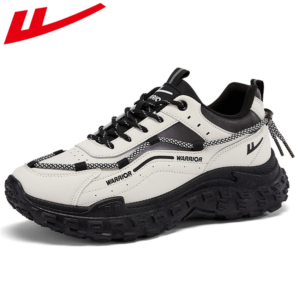 

Warriorshoes Explosive tire soled daddy shoes men's fashion all comfortable thick soled soft soled booster solid sneakers