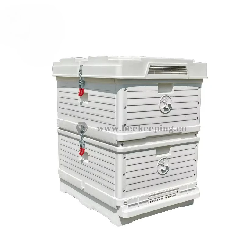 

Double Layers White Plastic Beehive Box Hdpe Langstroth Beehive 10 Frame Thermo Plastic Bee Hive