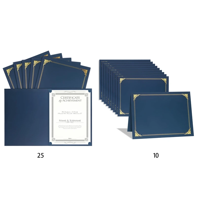 

Certificate Holders Diploma Holders Certificate Covers With Gold Foil Border For Letter Size 8.5X11 Inch