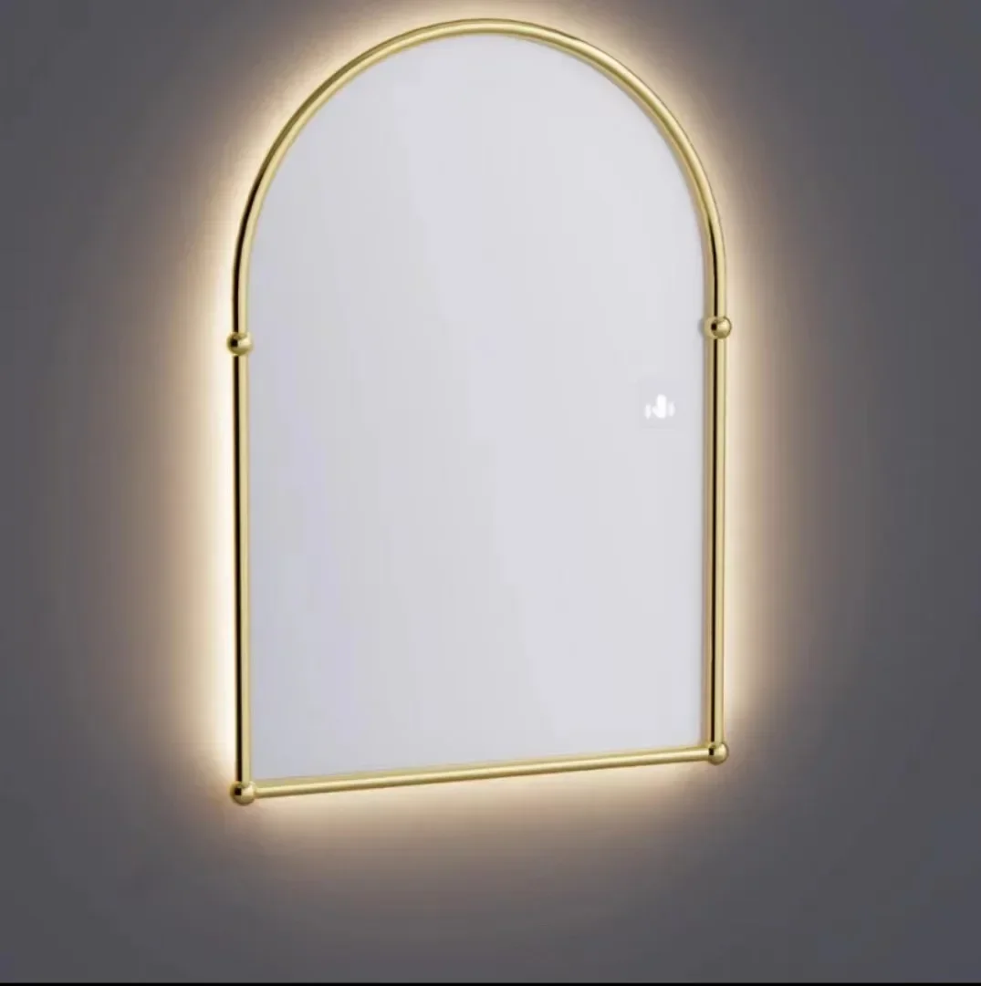 TAO French bathroom mirror retro brass bathroom mirror gold European view bathroom mirror