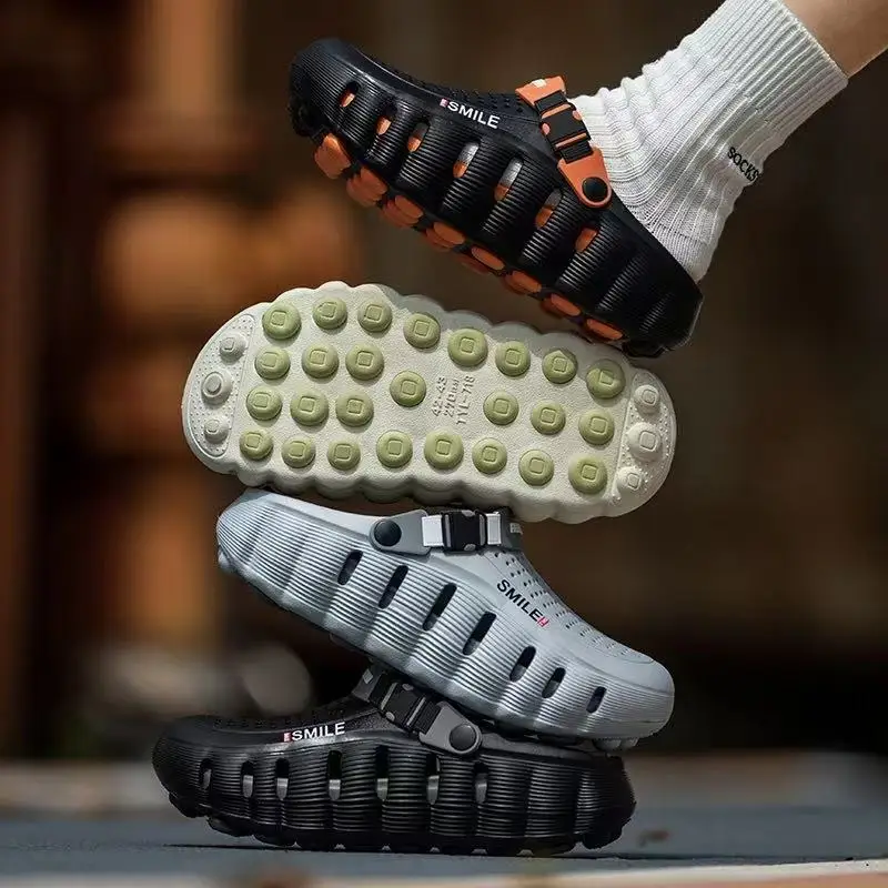 2026 Summer New Cave Shoes Outdoor Non slip Cool Slippers One Step Trendy Thick Bottom Odor proof Beach Shoes - view 2