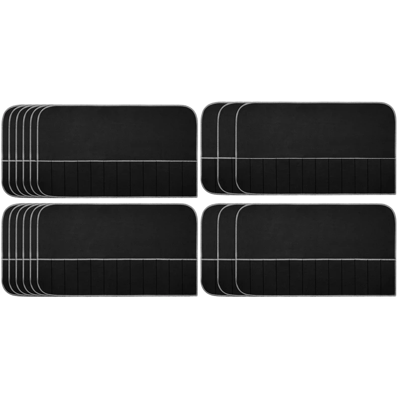 Sacs de rangement argentés pour grillades, sacs de protection argentés pour couverts en feutre