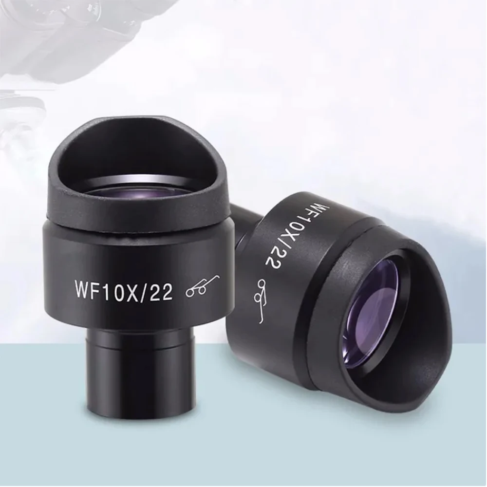 WF10X نقطة عين عالية زاوية واسعة العدسة الديوبتر مجال رؤية قابل للتعديل 22 مللي متر حجم الواجهة 23.2 مللي متر للمجهر البيولوجي