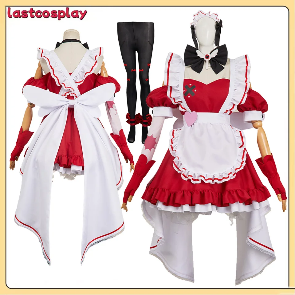 

Cherri Bombs Косплей Костюм Аниме Отель Маскировка Платье Горничной Фартук Колготки Набор Головных Уборов для Женщин Хэллоуин Карнавальная Вечеринка