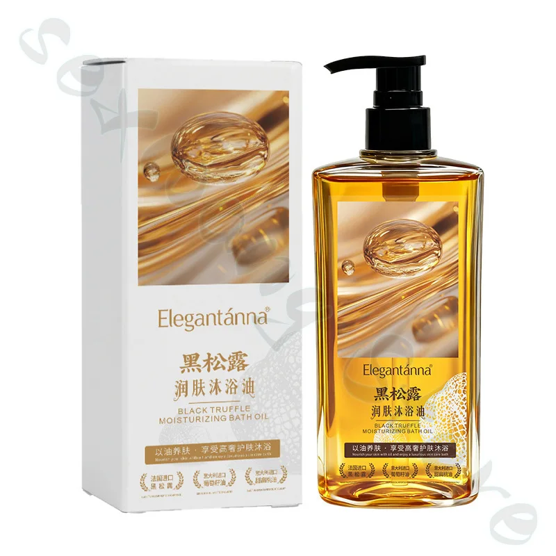 زيت الاستحمام بالكمأة السوداء 300 مل يغذي البشرة بالزيت، ويترك عطرًا، وترطيبًا يدوم طويلاً، ويزيل الزيت #6